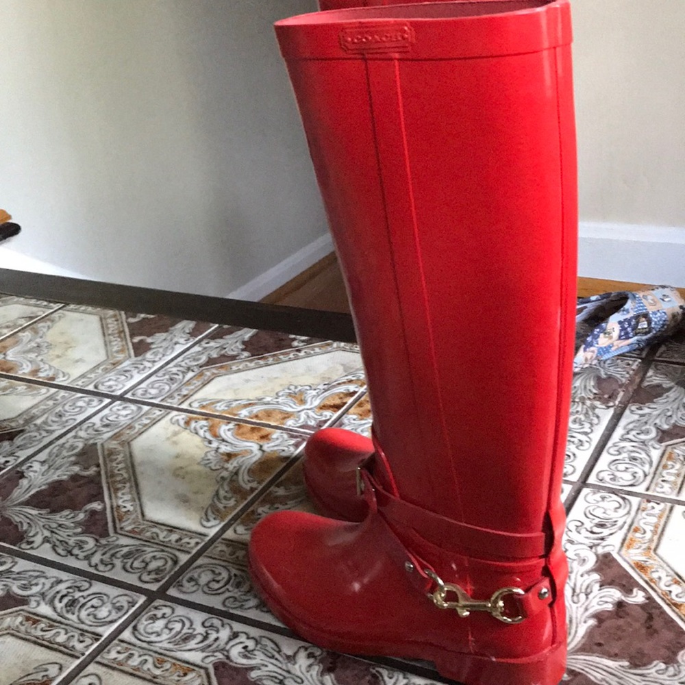 Coach rain boots 7